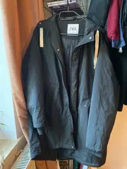 Vorschaubild 2 von Herren Parka Winterjacke Kapuze Schwarz Gr. S/M Urban Style