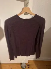 Vorschaubild 5 von Herren Pullover V-Ausschnitt Gr. L Lila Meliert Baumwolle