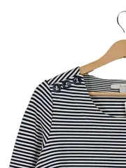 Vorschaubild 3 von Damen Langarmshirt Gr. 42 gestreift maritim Anker Zierknöpfe