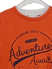 Vorschaubild 2 von Kinder Pullover Sweatshirt Gr. 122/128 Orange Adventure Awaits Baumwolle