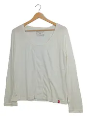 Vorschaubild 1 von Damen Langarmshirt Weiß Gr. M Rundhals Casual