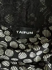 Vorschaubild 3 von TAIFUN Damen Bluse Shirt Punkte Spitze Schwarz Gr. 36;S Kurzarm Feminin