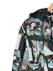 Vorschaubild 3 von Damen Anorak Jacke Kapuze Marble Print Gr. L Mehrfarbig Streetwear