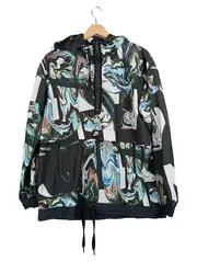 Vorschaubild 1 von Damen Anorak Jacke Kapuze Marble Print Gr. L Mehrfarbig Streetwear