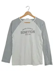 Vorschaubild 1 von Kinder Langarmshirt Gr. 170 Weiß Grau Casual