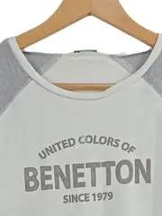 Vorschaubild 3 von Kinder Langarmshirt Gr. 170 Weiß Grau Casual