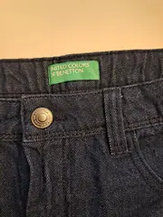 Vorschaubild 5 von Benetton Jeansrock Mädchen Blau Gr. 146 Baumwolle Minirock Logo Freizeit