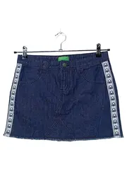 Vorschaubild 1 von Benetton Jeansrock Mädchen Blau Gr. 146 Baumwolle Minirock Logo Freizeit