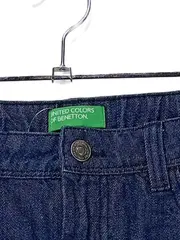 Vorschaubild 4 von Benetton Jeansrock Mädchen Blau Gr. 146 Baumwolle Minirock Logo Freizeit