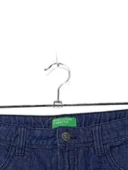 Vorschaubild 3 von Benetton Jeansrock Mädchen Blau Gr. 146 Baumwolle Minirock Logo Freizeit