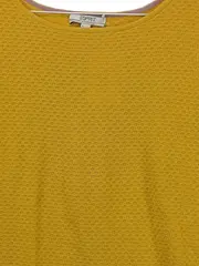 Vorschaubild 2 von Damen Pullover Baumwolle Struktur L Langarm Casual Herbst Winter Gelb