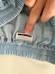 Vorschaubild 2 von Jeans Shorts Damen Baumwolle Blau Raffungen Gr. XS W26