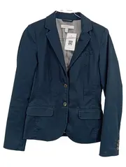 Vorschaubild 1 von Damen Blazer Gr. 34 Blau Baumwolle Business Klassisch
