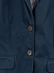 Vorschaubild 2 von Damen Blazer Gr. 34 Blau Baumwolle Business Klassisch