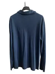 Vorschaubild 2 von Langarm Poloshirt Herren Gr. 42/XL Blau Baumwolle
