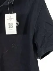 Vorschaubild 3 von Herren Poloshirt Schwarz Gr. L Bio-Baumwolle Regular Fit