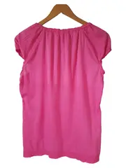 Vorschaubild 2 von edc T-Shirt Damen Kurzarm Raffungen Pink Gr. 38 M Baumwolle Casual