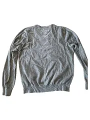 Vorschaubild 4 von Pullover Herren Gr. M V-Ausschnitt Grau Baumwolle