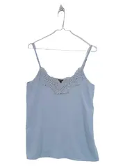 Vorschaubild 1 von Damen Unterhemd Spitze Hellblau Gr. 36 Träger Top