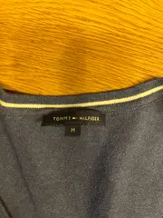Vorschaubild 4 von Damen Pullover Langarm Meliert Blau Baumwolle Gr. M