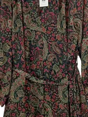 Vorschaubild 2 von Wickelkleid Paisley Bohemian Freizeitkleid Damen Mehrfarbig Gr. 42 XL
