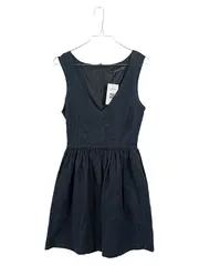 Vorschaubild 1 von A-Linien Kleid Damen Gr. 38 M Schwarz Cocktailkleid Festlich Baumwolle