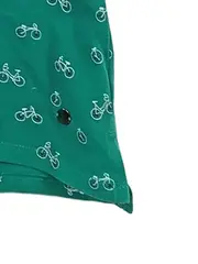 Vorschaubild 5 von Damen Poloshirt Gr. M grün Fahrrad-Print Baumwolle Kurzarm