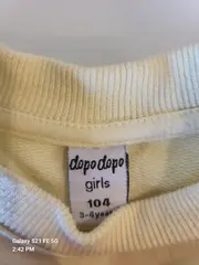 Vorschaubild 3 von dopodopo Girls Sweatshirt Sunshine On My Mind Gr. 104 Gelb Rosa