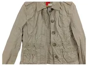 Vorschaubild 3 von Damen Jacke Übergangsjacke Gr. 38 M Beige Baumwolle Casual Freizeit