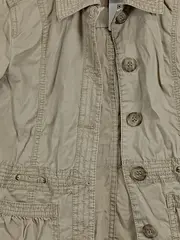 Vorschaubild 4 von Damen Jacke Übergangsjacke Gr. 38 M Beige Baumwolle Casual Freizeit