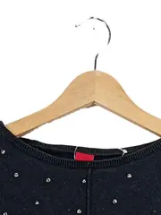 Vorschaubild 6 von Mädchen Pullover Gr. 140 Schwarz Strass Langarm Elegant