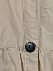 Vorschaubild 5 von Blusenkleid Damen Gr. S Beige Puffärmel Stufenkleid Hemdblusenkleid