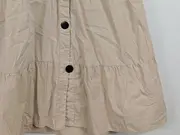 Vorschaubild 8 von Blusenkleid Damen Gr. S Beige Puffärmel Stufenkleid Hemdblusenkleid
