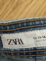 Vorschaubild 5 von Wide Leg Jeans Mädchen Gr. 164 Blau Fransensaum Denim
