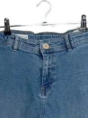 Vorschaubild 2 von Wide Leg Jeans Mädchen Gr. 164 Blau Fransensaum Denim