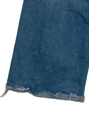 Vorschaubild 3 von Wide Leg Jeans Mädchen Gr. 164 Blau Fransensaum Denim
