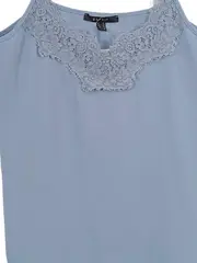 Vorschaubild 2 von Damen Top Spitze Träger Hellblau Gr. 36 S Feminin Elegant