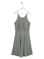 Vorschaubild 1 von Damen Kleid Gr. 36 Grau Spitze Festlich Elegant Midi
