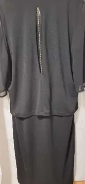 Vorschaubild 2 von Damen Festliches Kleid Gr. 46/48 Schwarz Elegant Chiffon-Ärmel