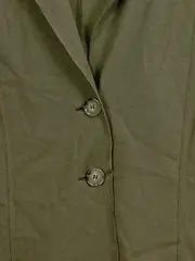 Vorschaubild 2 von Damen Blazer Baumwolle Gr. 38 M Oliv Casual Frühjahr Sommer