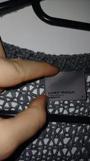 Vorschaubild 4 von Damen Strickjacke Cardigan Gr. S Grau Lochmuster Casual