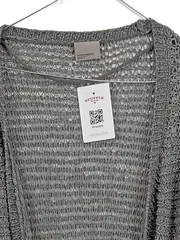 Vorschaubild 2 von Damen Strickjacke Cardigan Gr. S Grau Lochmuster Casual