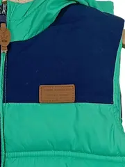 Vorschaubild 4 von Kinder Steppweste Weste Kapuze Gr. 116 Grün Blau Casual Übergangsweste
