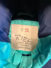 Vorschaubild 8 von Kinder Steppweste Weste Kapuze Gr. 116 Grün Blau Casual Übergangsweste