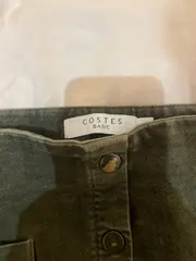 Vorschaubild 3 von Basic Cordrock Damen Gr. M Oliv Minirock Knopfleiste Baumwolle