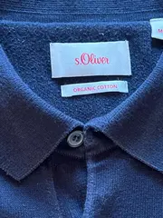 Vorschaubild 4 von Herren Pullover Baumwolle Langarm Rippstrick Blau Gr. 38 M