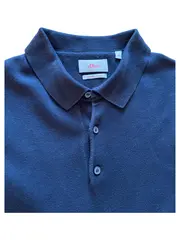 Vorschaubild 3 von Herren Pullover Baumwolle Langarm Rippstrick Blau Gr. 38 M