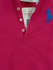 Vorschaubild 3 von Poloshirt Kinder Langarm Pink Gr. 92/2 Baumwolle Logo Casual