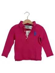 Vorschaubild 1 von Poloshirt Kinder Langarm Pink Gr. 92/2 Baumwolle Logo Casual
