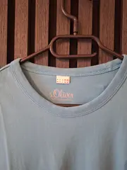 Vorschaubild 2 von Herren T-Shirt Gr. M Türkis Basic Baumwolle Kurzarm